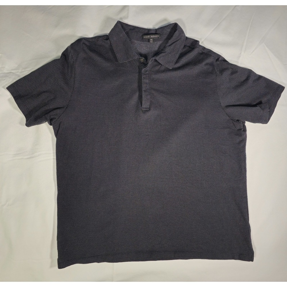 Robert Barakett Creston SS Polo Shirt Mens XXL Blue Geometric 100% Cotton